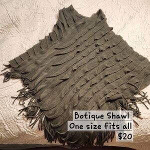 Fringed Brown Shawl